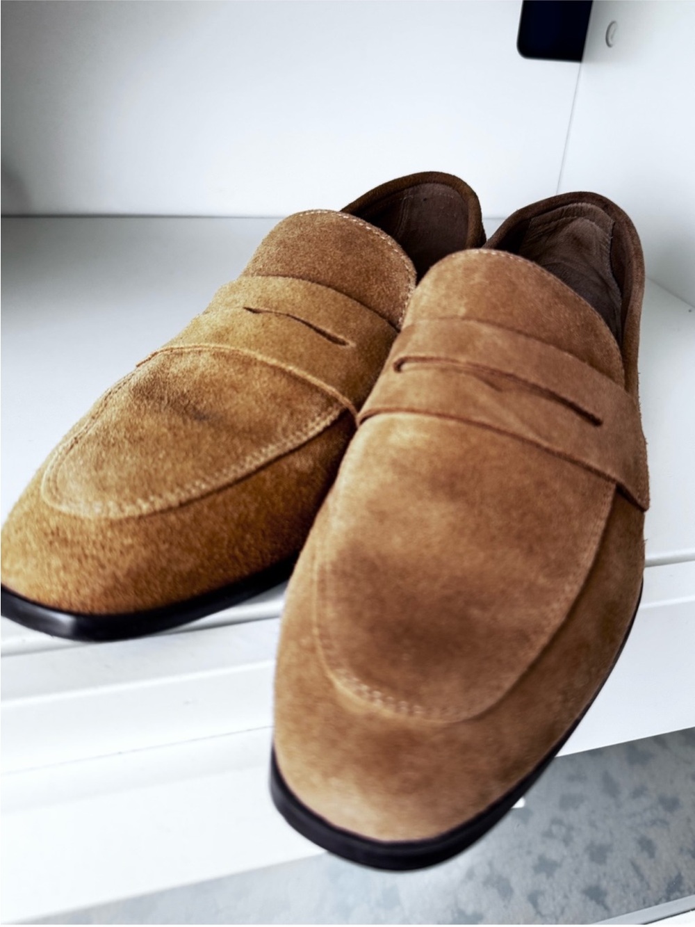 Zara FLAT SPLIT SUEDE
LOAFERS Sand Brown Tan Penny
Loafers Slip On Mule Size 9 - Picture 4 of 10